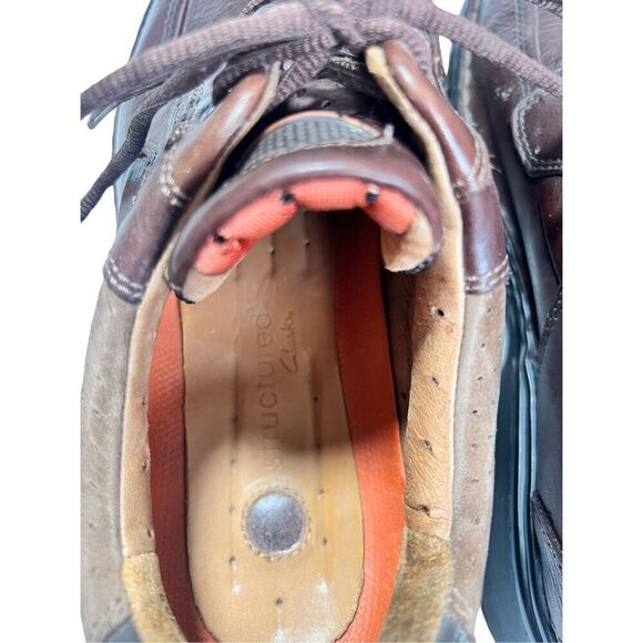 Clarks Unstructured Men's Brown Leather Lace Up   Brand: Clarks ... Casual Shoes - Picture 9 of 14